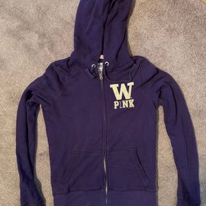 VS PINK collegiate zip up